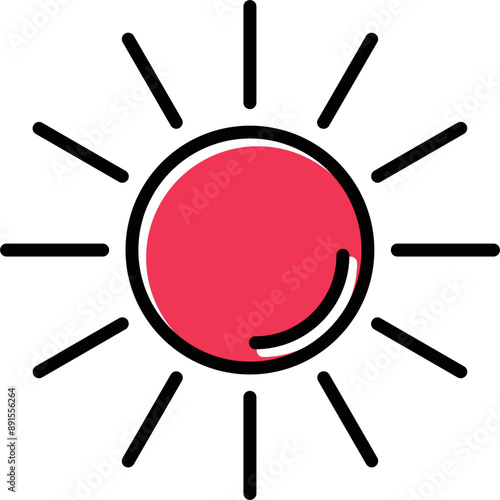 UV Radiation Vector Icon