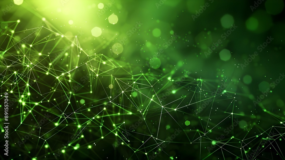 Fototapeta premium Abstract Glowing Network Connections Digital Illustration Background. AI Generated