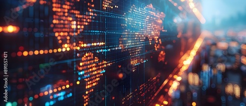 Global Network Data Technology Digital World Connectivity. AI Generated