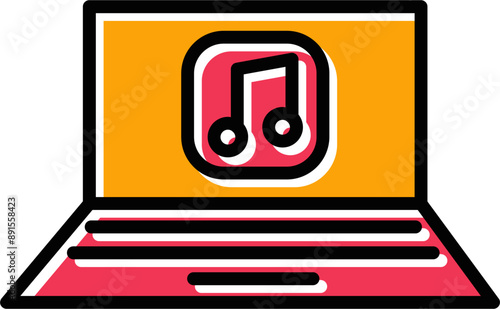 Play Music Vector Icon