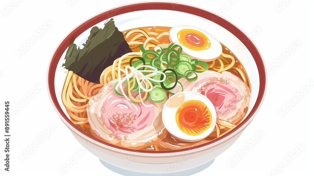 Ramen Bowl with Pork, Egg, and Seaweed, ramen, japanese food, noodles, soup Ramen Bowl with Pork, Egg, and Seaweed, ramen, japanese food, noodles, soup