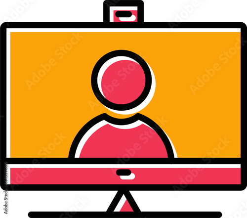 Video Communication Vector Icon