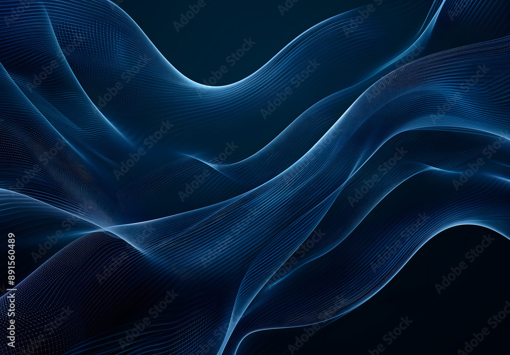 Minimal blue abstract modern background design texture of undulating midnight blue waves, abstract wave background with copy space. Minimal blue abstract modern background design texture of undulating midnight blue waves, abstract wave background with copy space.