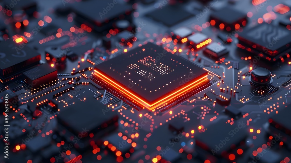 Advanced Microchip Circuitry High-Tech Electronics Innovation Performance. AI Generated Advanced Microchip Circuitry High-Tech Electronics Innovation Performance. AI Generated
