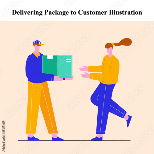 Delivering Package to Customer Illustration
customer Illustration