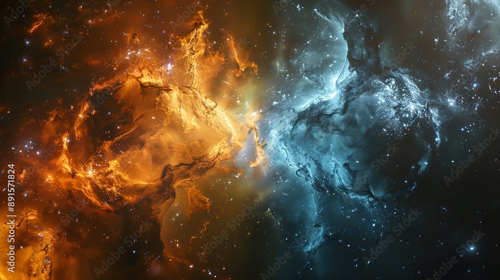 Kosmischer Tanz von Feuer und Eis Kosmischer Tanz von Feuer und Eis