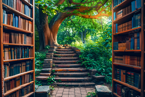 Bibliothèque ouverte sur la nature photo