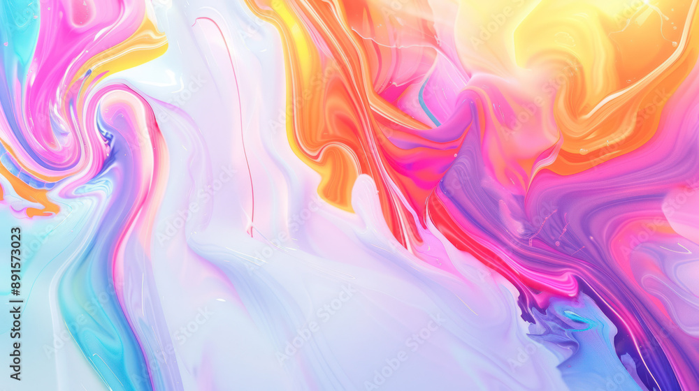 Fototapeta premium Abstract random color liquid marble background