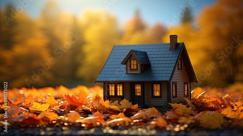 3D house on the roof 