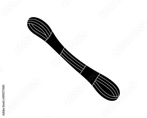 Simple drawing of embroidery threads for needlework, black icon 