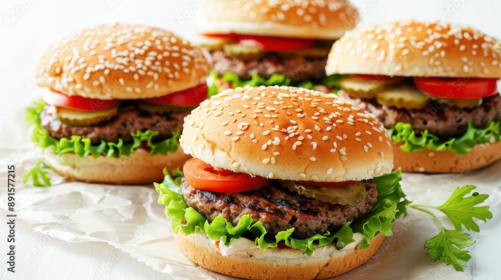 hamburger isolated on white background hamburger isolated on white background