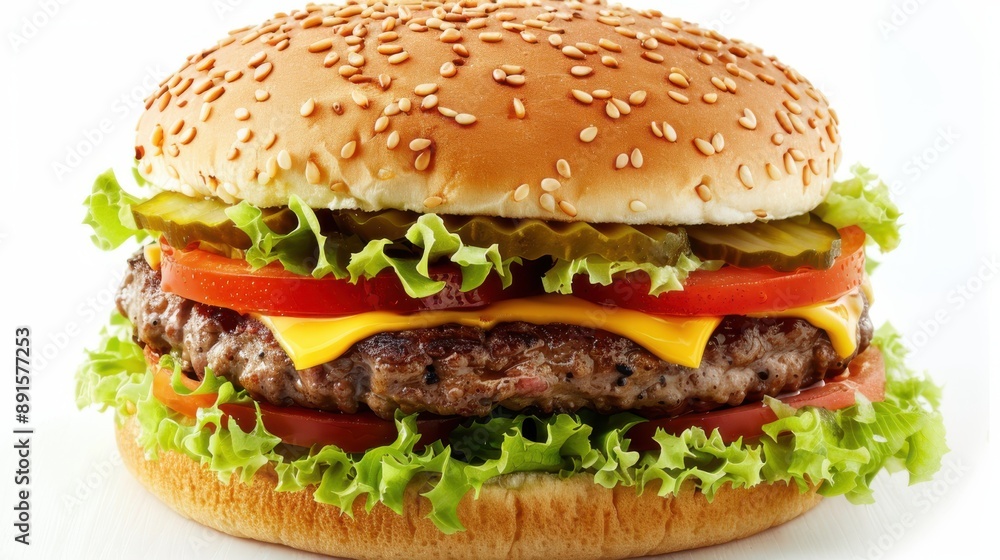 hamburger isolated on white background hamburger isolated on white background