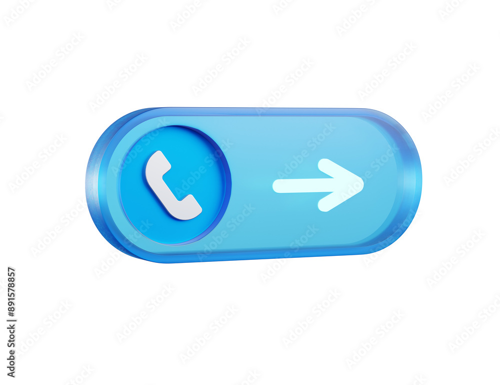 Phone button 3d icon Phone button 3d icon