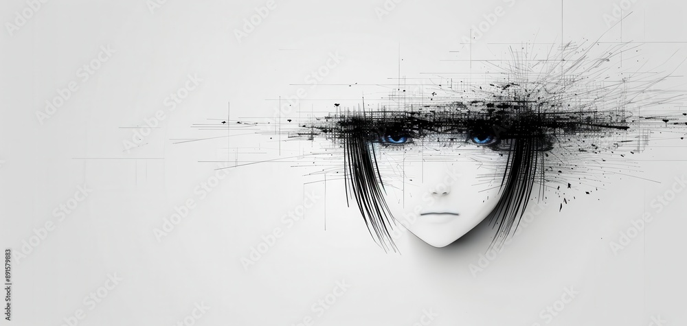 Obraz premium Bold anime motion lines for a strong visual impact, anime effect lines, assertive motion