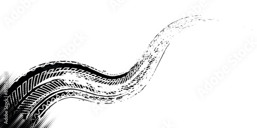 Tire tracks. Colorful banner template with gradient colors. Design with liquid form. modern. vector. eps10.