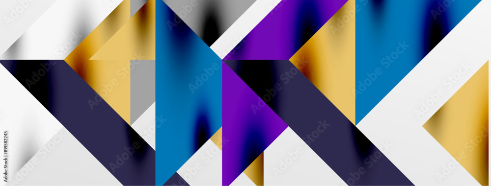 Tech minimal overlapping triangle shapes elements geometric graphic pattern