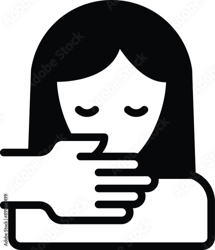 A young female experiencing fear.