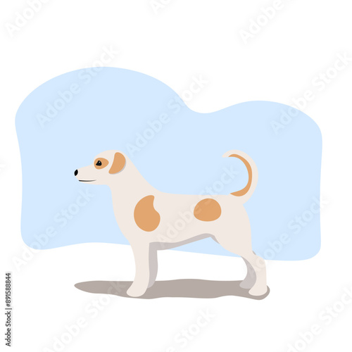 Vector illustration of a Jack Russell Terrier