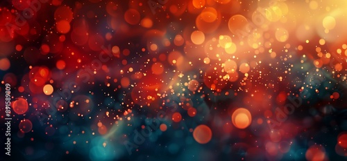 Surreal minimalist background with vibrant bokeh lights, perfect for artistic and creative designs. 