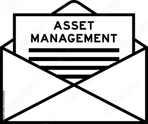 Envelope and letter sign with word asset management as the headline