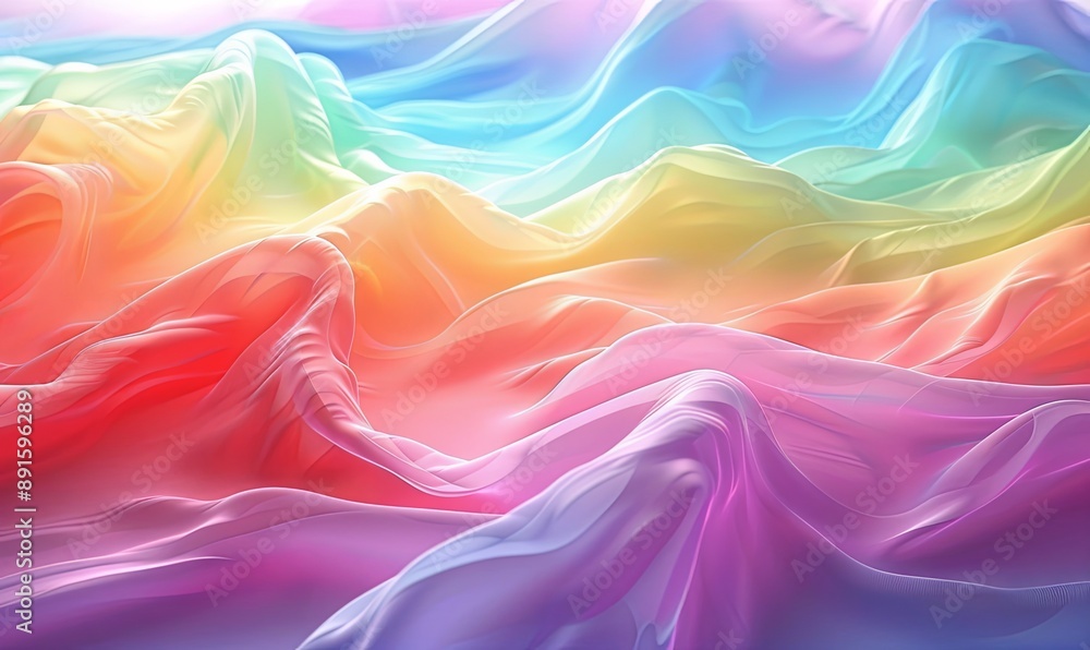 Obraz premium Soft rainbow gradient background