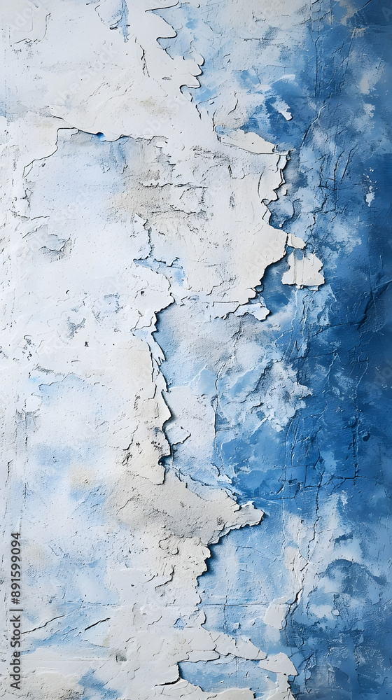 Blue-white painting plaster rough. Blue-white painting plaster rough.