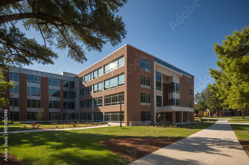 Modern college or university campus