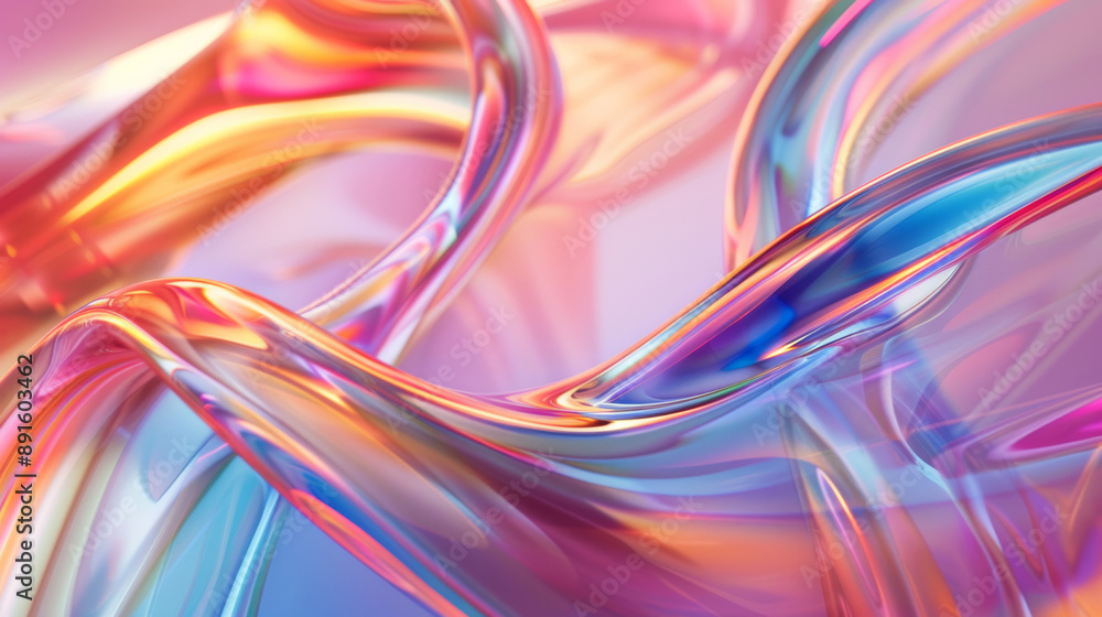 abstract background with colorful, glowing fluidity waves abstract background with colorful, glowing fluidity waves