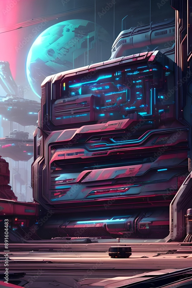 Obraz premium cyberpunk wallpaper image background