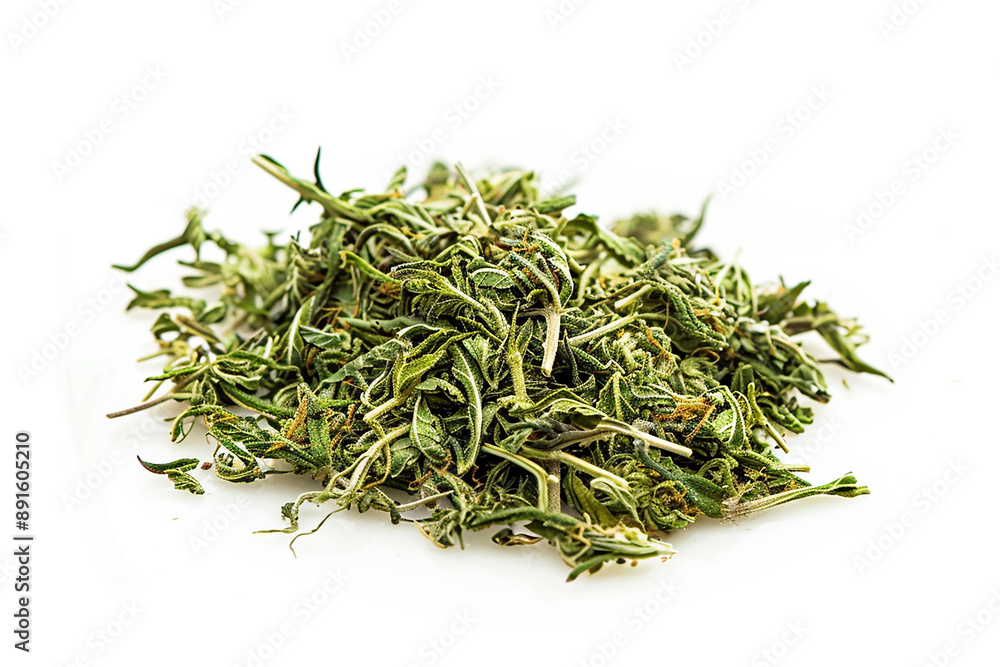 Dry Marijuana on a white background Dry Marijuana on a white background