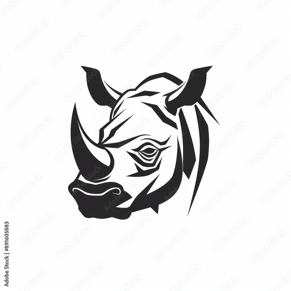 Fototapeta premium animal icon and logo on a white background Created with Generative AI technology