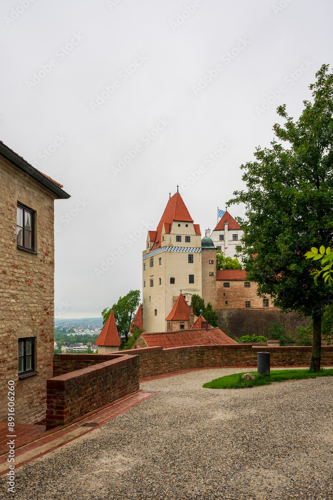 View of Trausnitz Castle in Landshut, Germany. View of Trausnitz Castle in Landshut, Germany.