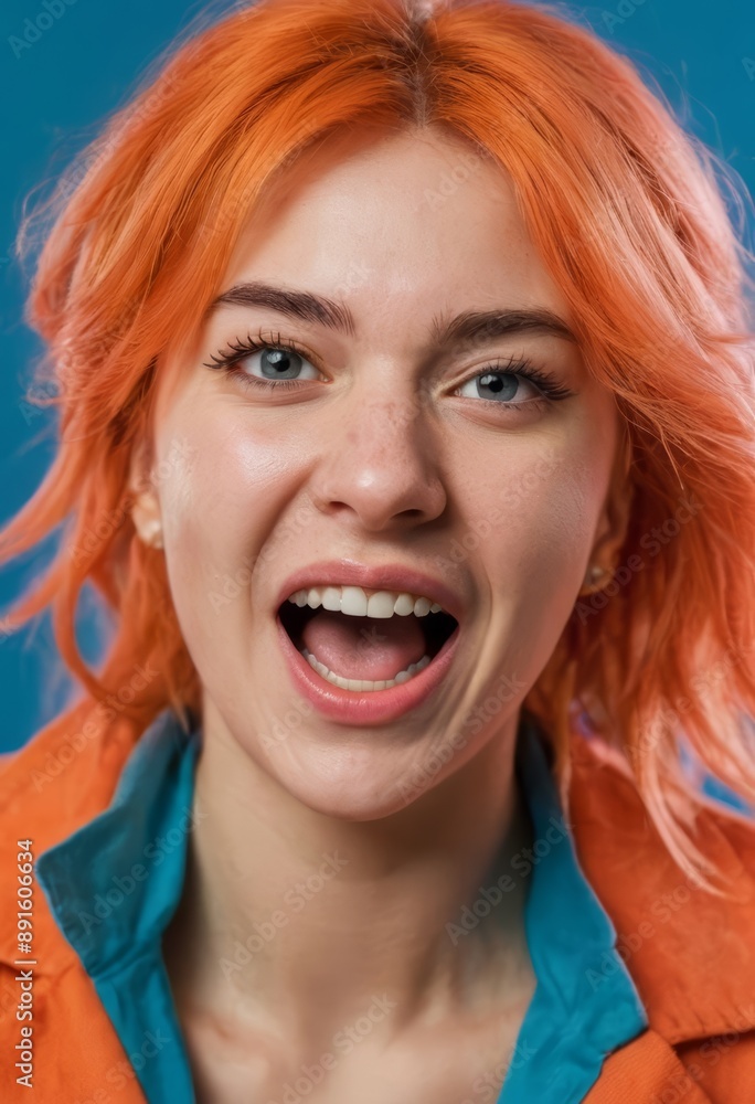 Portrait of a young woman laughing, smiling girl Portrait of a young woman laughing, smiling girl