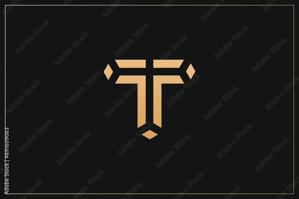 Fototapeta premium T Letter Trademark Brand Logo 