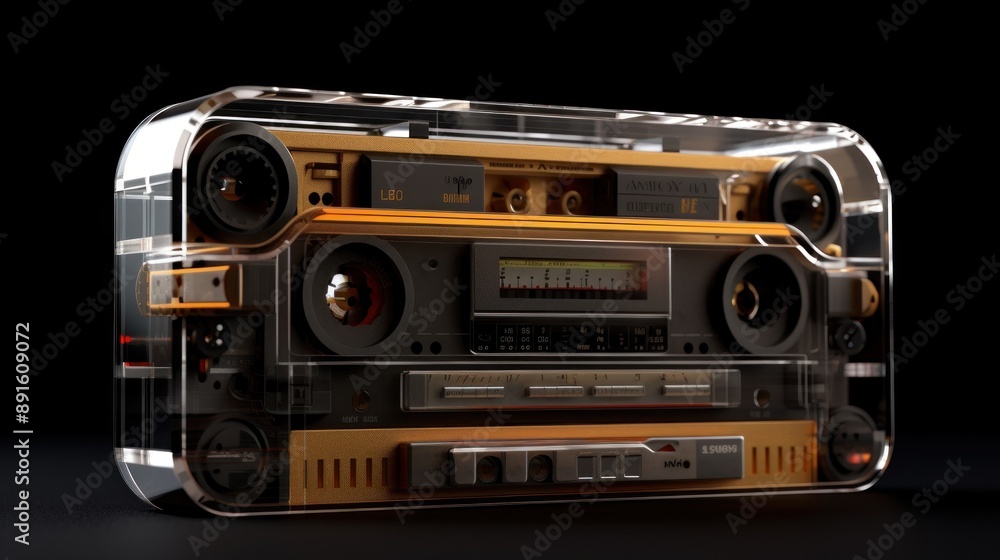 Fototapeta premium Retro Cassette Player Design