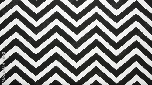 Black and White Chevron Pattern Fabric