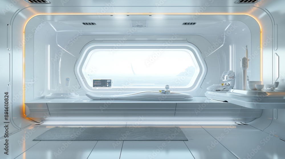 Sleek and High-Tech: Futuristic Kitchen with Modern Gadgets for Smart Living Sleek and High-Tech: Futuristic Kitchen with Modern Gadgets for Smart Living