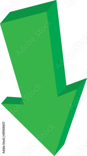 3D Green Arrow Icon Vector Illustration Design