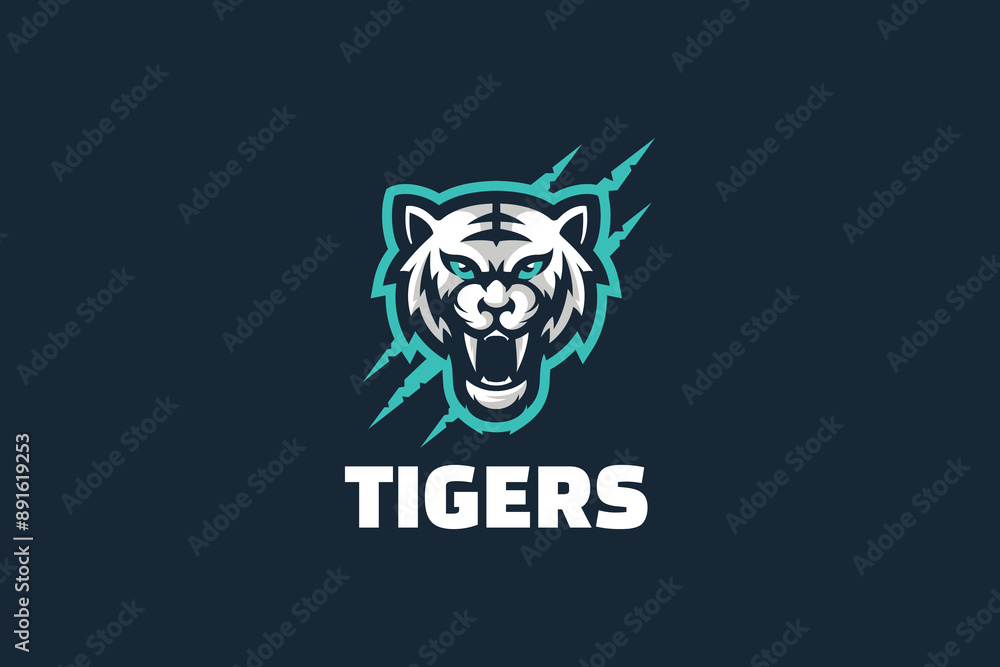 UntitTiger Head Mascot Logo UntitTiger Head Mascot Logo