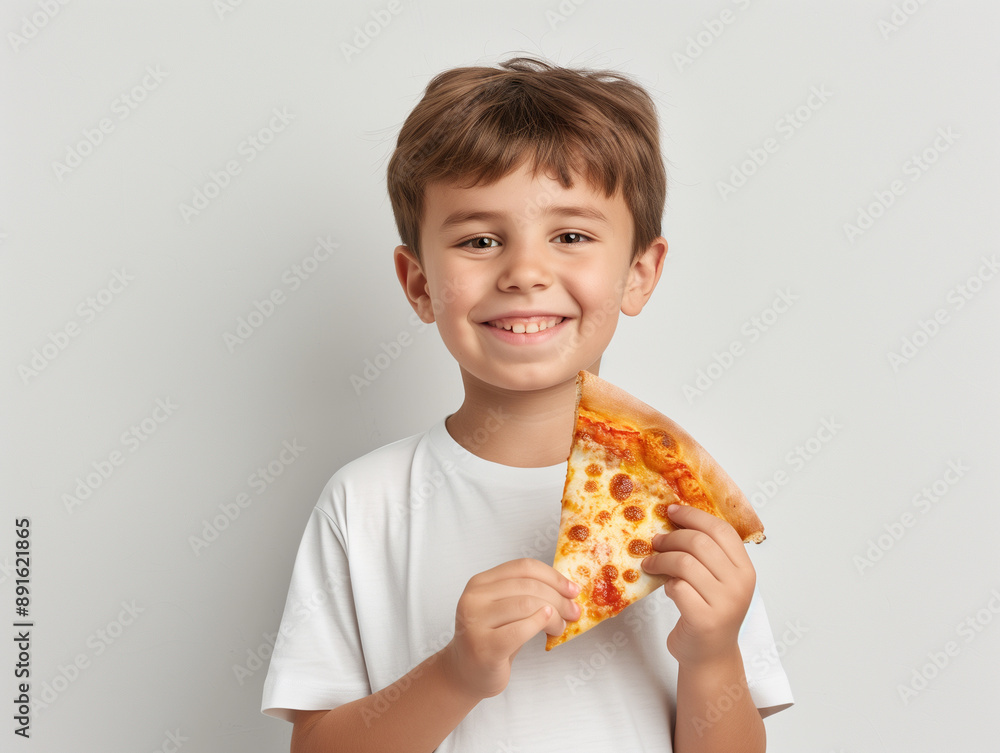 A young boy smiling while holding a plain pizza, ready to enjoy a classic meal. A young boy smiling while holding a plain pizza, ready to enjoy a classic meal.