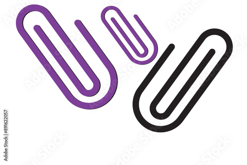 link icon, paperclip icon. attached link file icon, internet web page URL icon, attachment , document, office paper clip icon symbol