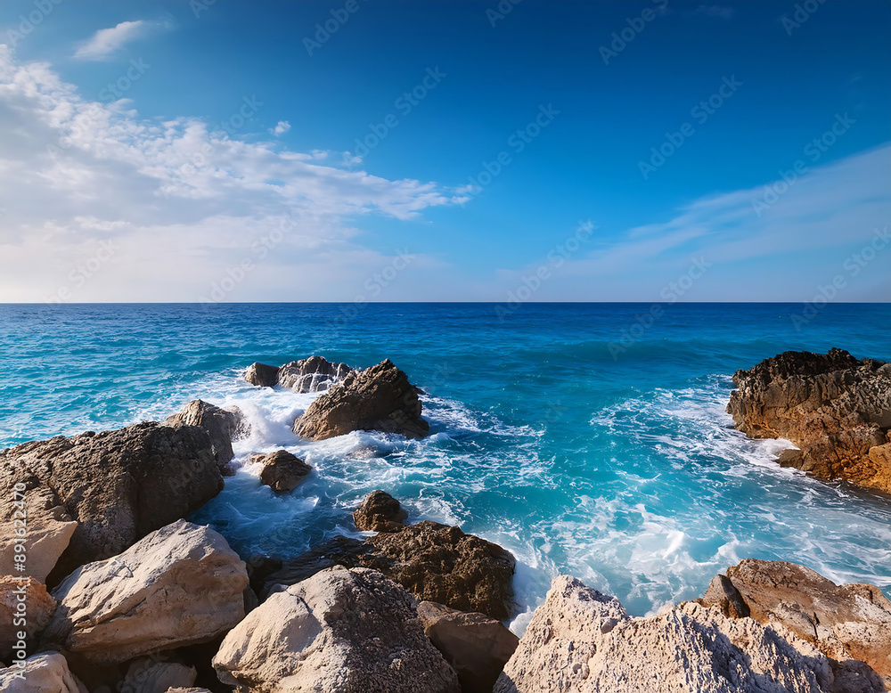 rocky seaside mediterranean coast good weather rocky seaside mediterranean coast good weather