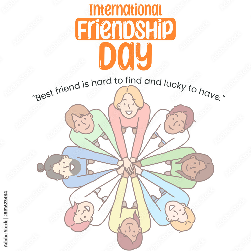 Obraz premium Celebrating International Friendship Day 2024 : Honoring Bonds and Unity Across the Globe