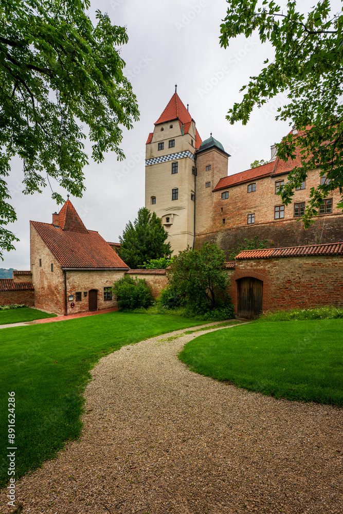 Naklejka premium View of Trausnitz Castle in Landshut, Germany.