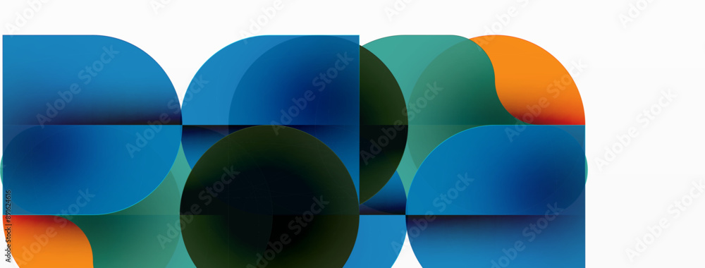 Minimal round shapes geometric abstract background. Circle design. Trendy techno business template for wallpaper, banner, background or landing Minimal round shapes geometric abstract background. Circle design. Trendy techno business template for wallpaper, banner, background or landing