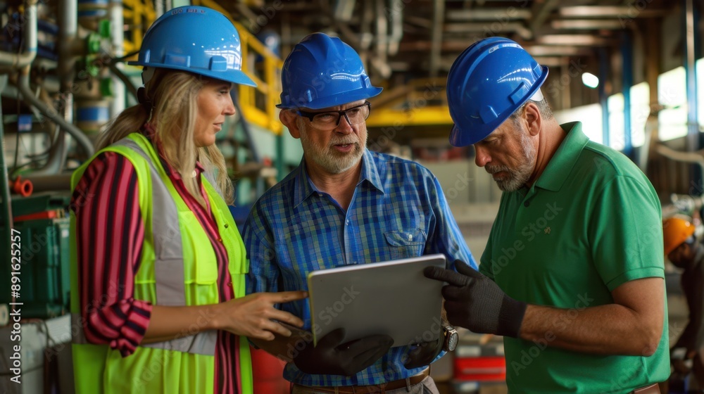 The team of engineers planning The team of engineers planning