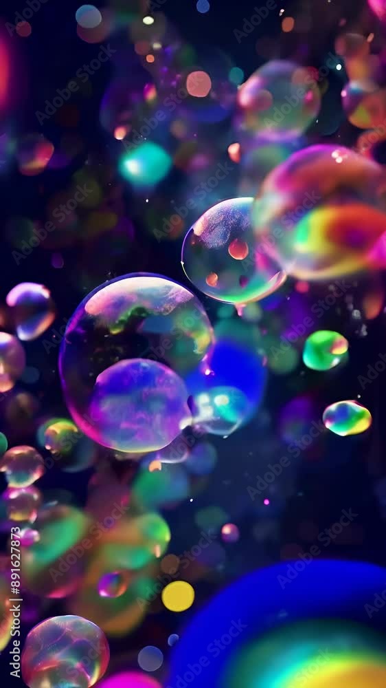 Abstract neon colorful background with bubbles Abstract neon colorful background with bubbles