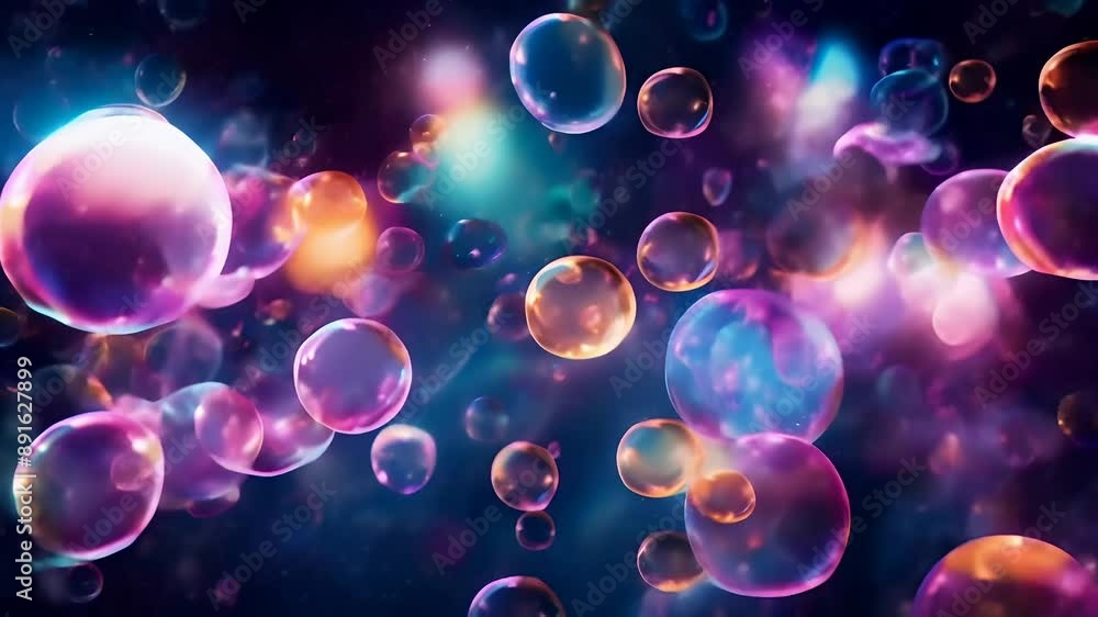 Abstract neon colorful background with bubbles Abstract neon colorful background with bubbles
