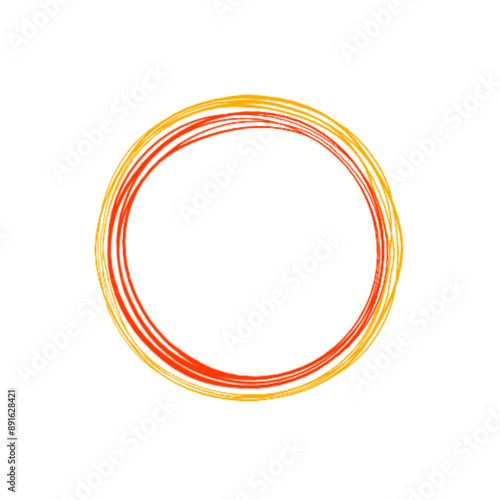 Colorful circle brush strokes