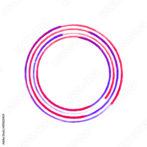 Colorful circle brush strokes